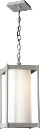 Cela Outdoor Lantern (Large - Coastal Burnished Steel & Opal Glass) 