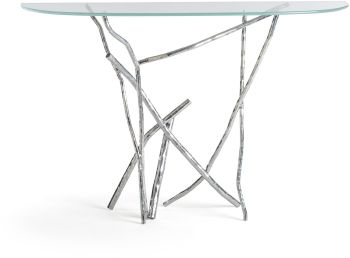 Brindille Console Table (Sterling & Glass Top) 