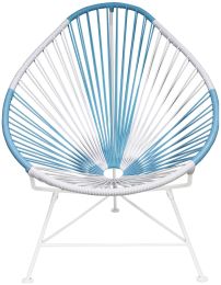 Acapulco Chair (Argentina Weave on White Frame) 