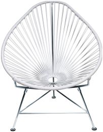 Acapulco Chair (White Weave on Chrome Frame) 