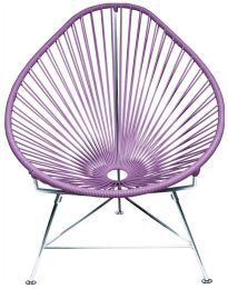 Acapulco Chair (Orchid Weave on Chrome Frame) 