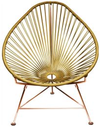 Acapulco Chair (Gold Weave on Copper Frame) 