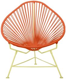 Acapulco Chair (Orange Weave on Yellow Frame) 