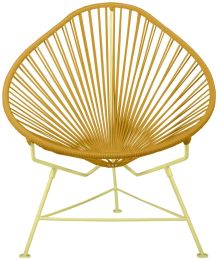 Acapulco Chair (Caramel Weave on Yellow Frame) 