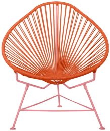 Acapulco Chair (Orange Weave on Coral Frame) 