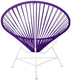 Innit Chair (Purple Weave on White Frame) 