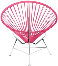 Innit Chair (Pink Weave on Chrome Frame) 