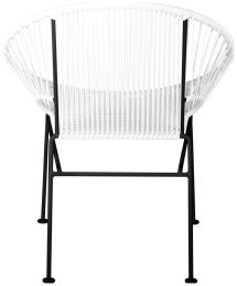 Concha Chair (White Weave on Black Frame) 