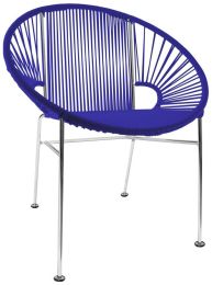 Concha Chair (Deep Blue Weave on Chrome Frame) 