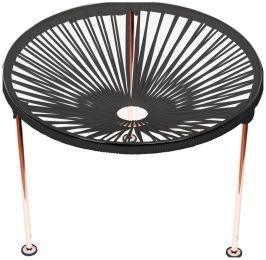 Zicatela Table (Black weave on Copper Frame) 