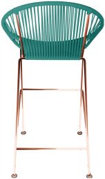 Puerto Bar Stool (Turquoise Weave on Copper Frame) 