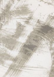 Cathedral Brush Strokes Rug (White & Taupe - 7'10x 10'10) 