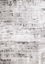 Chorus  Distressed Rug (6 x 8 - Black Grey White) 