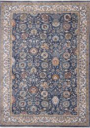 Marisa Gold Traditional Border Floral Rug (6 x 8 - Beige Blue Cream Red Yellow) 