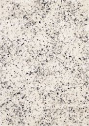 Maroq Speckled Shag Rug (6 x 8 - Black Cream Grey Taupe) 