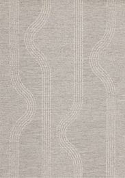 Peak Curvy Lines  Rug (8 x 11 - Cream Grey) 