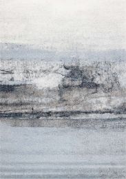 Sable Misty River  Rug (8 x 11 - Blue Cream Grey) 