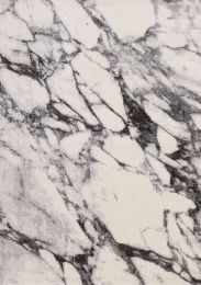 Safi Marble Profile Rug (6 x 8 - Cream Grey) 