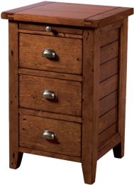 Dublin 3 Drawer Nightstand (Savanna Brown) 