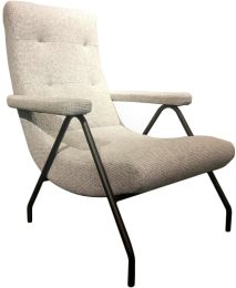 Throwback Lounge Chair (Light Grey Tweed) 