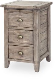 Dublin 3 Drawer Nightstand (Driftwood) 