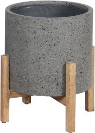Veranda Standing Pot (Round - Grey) 