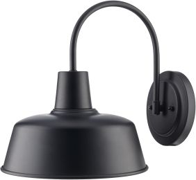 Gilson Wall Sconce (Black with Black & White Shade) 