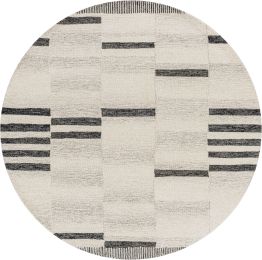 Granada Tapis 2330 (Rond - Noir - 6' x 6') 