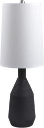 Gowanda Lampe de Table (Noir avec Abat-jour Blanc) 