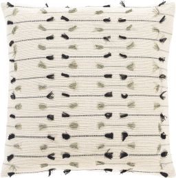 Justine Accent Pillow (Black - 18 x 18 - Synthetic Insert) 