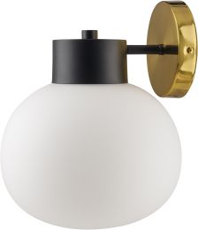 Petit Wall Sconce (Brass with White Shade) 