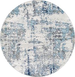 Sunderland Rug (Blue - Round - 7'10 x 7'10) 