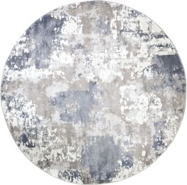 Venice Rug (White - Round - 7'10 x 7'10) 