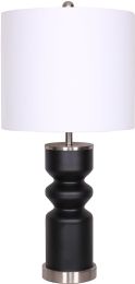Gilda Table Lamp (Matte Black & Brushed Steel) 