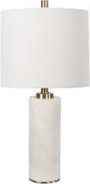Twinckle Table Lamp (Long Base - White Marble & Gold) 