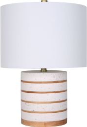 Coruscate Lampe de Table (Base Courte - Blanc & Naturel) 
