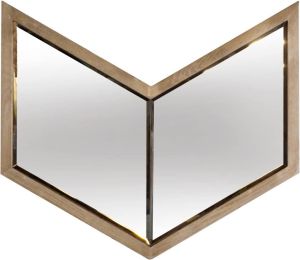 Chevren Wall Mirror (26x22 Chevron Brown Wood Frame Mirror) 
