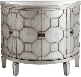 Oppsola Accent Cabinet (Silver Wooden Mirror Top) 