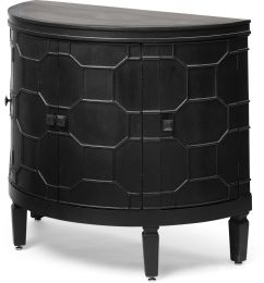 Romers Accent Cabinet (II - Black Wood Patterned) 