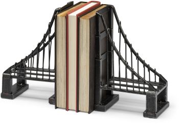 Suspension Bookends (Set of 2 - Brown Wrought Iron Bridge) 