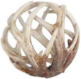 Ramus Antler Shaped Decorative Orb Ball (Large - Brown) 