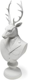 Mozart (White Resin Deer In A Suit) 