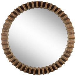 Sprocket Wall Mirror (Large - Brown) 