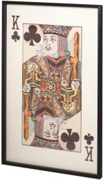King of Clubs Wall Art (White) 