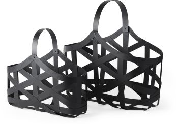 Tyrell Baskets (Set of 2 - Black Iron Metal) 