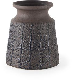 Sefina Vase (Small - Brown & Black Patterned Ceramic) 
