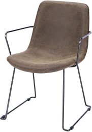Sawyer Dining Chair (Light Brown and Matte Black) 