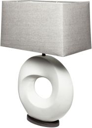Celtica Table Lamp (White Resin Ring-Shaped Base) 