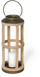 Andy Lantern (Small - Natural Wood Cylindrical) 