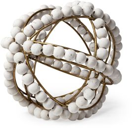 Espanlade (Small - White Wooden Beaded Orb) 
